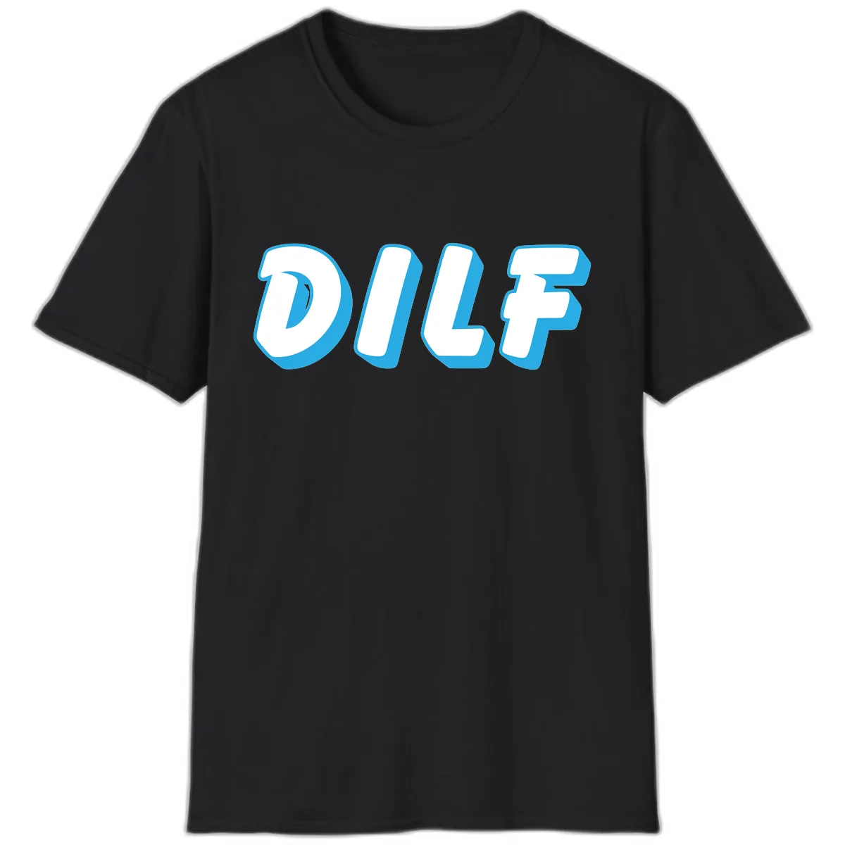 DLSF Bold Typography Design T-Shirt in Black