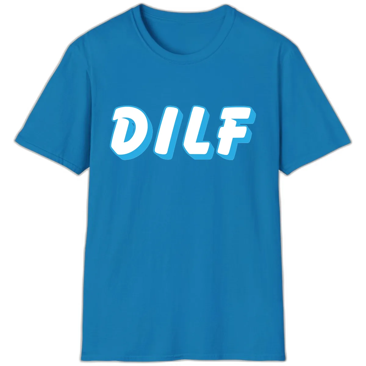 DLSF Bold Typography Design T-Shirt in Sapphire