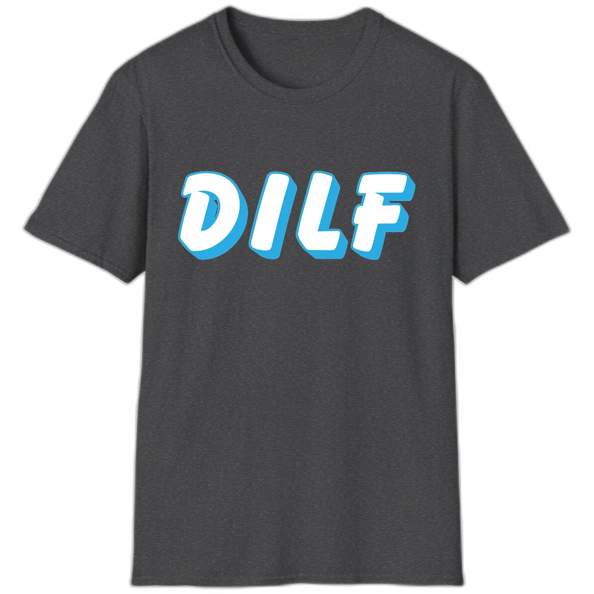 DLSF Bold Typography Design T-Shirt in Dark Heather