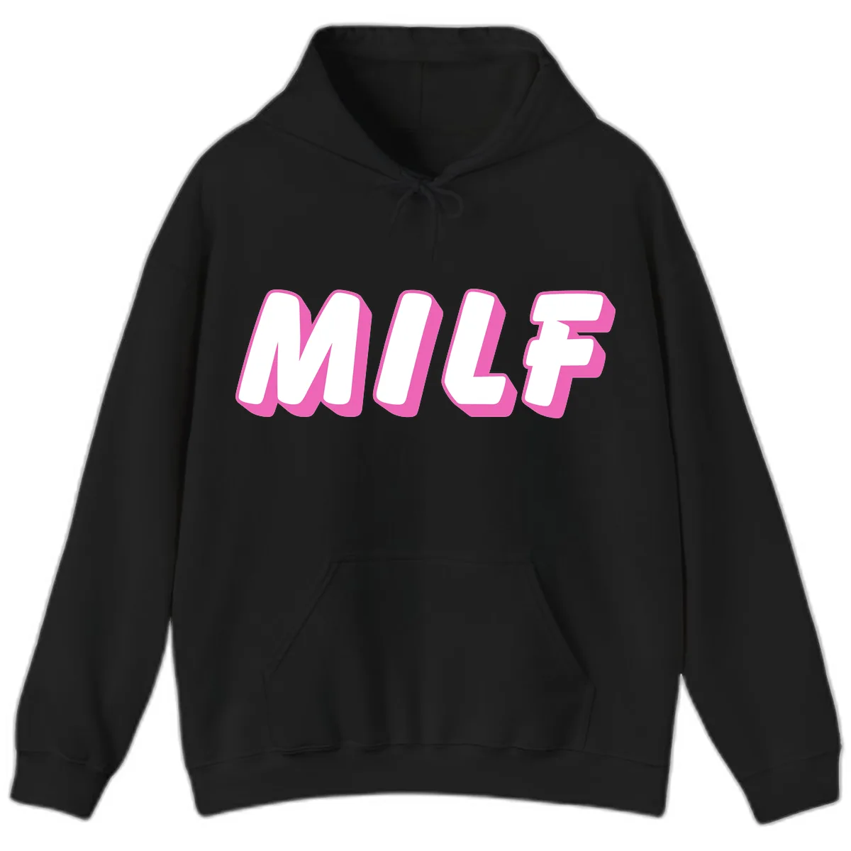 Milf Squad Forever Pride Graphic Hoodie in Black