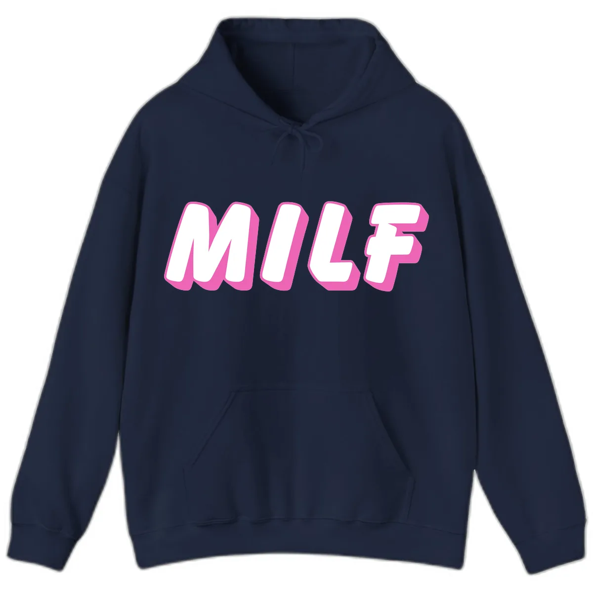 Milf Squad Forever Pride Graphic Hoodie in Navy