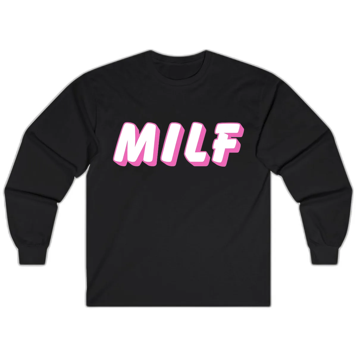 Milf Squad Forever Pride Graphic Long Sleeve in Black