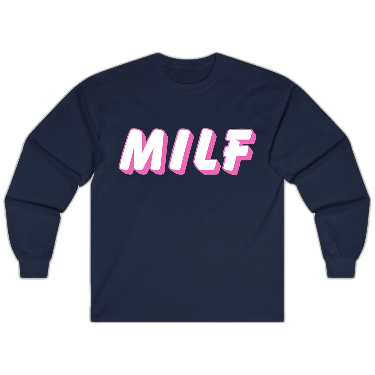 Milf Squad Forever Pride Graphic Long Sleeve in Navy