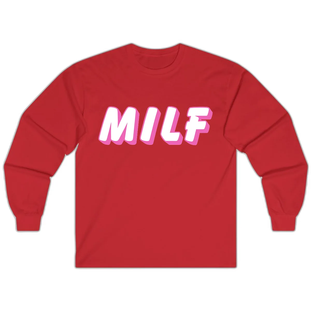 Milf Squad Forever Pride Graphic Long Sleeve in Red