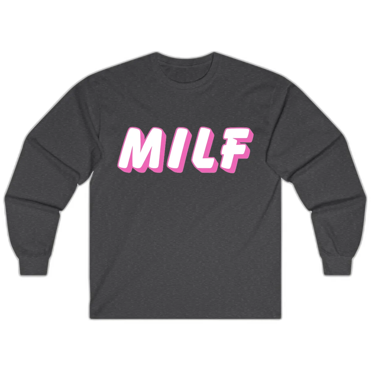 Milf Squad Forever Pride Graphic Long Sleeve in Dark Heather