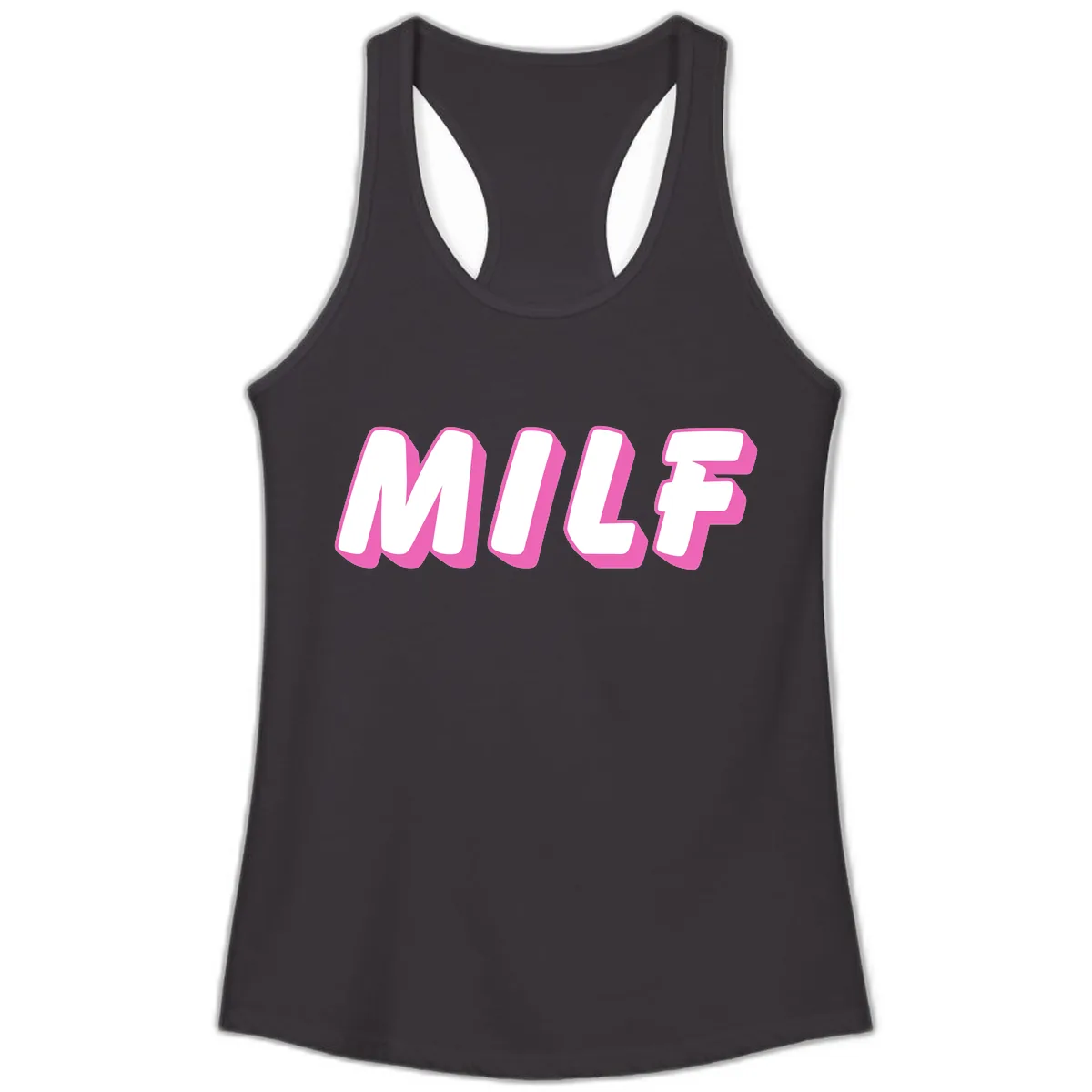 Milf Squad Forever Pride Graphic Ladies Tank in Black