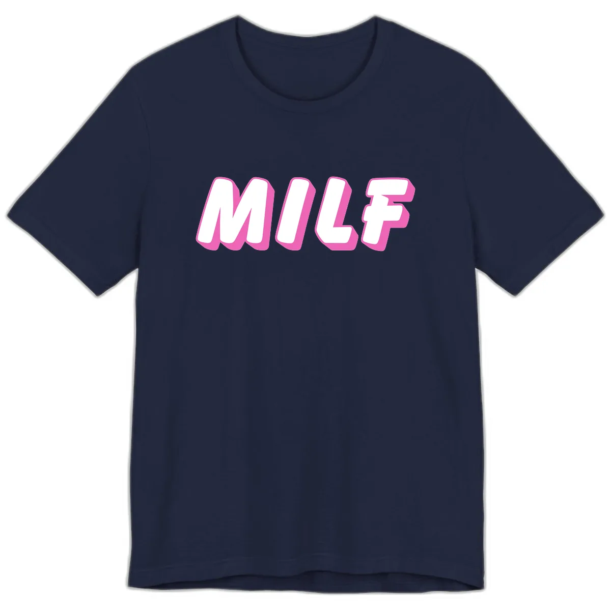 Milf Squad Forever Pride Graphic Premium T-Shirt in Navy