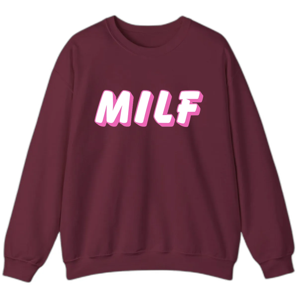 Milf Squad Forever Pride Graphic Sweatshirt in Maroon