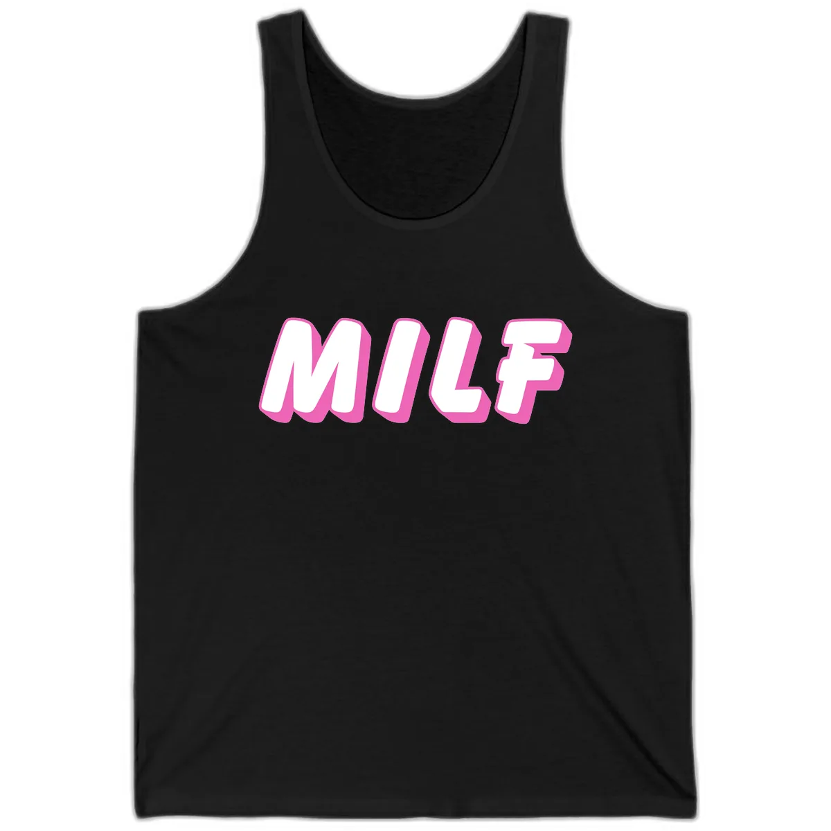 Milf Squad Forever Pride Graphic Tank in Black