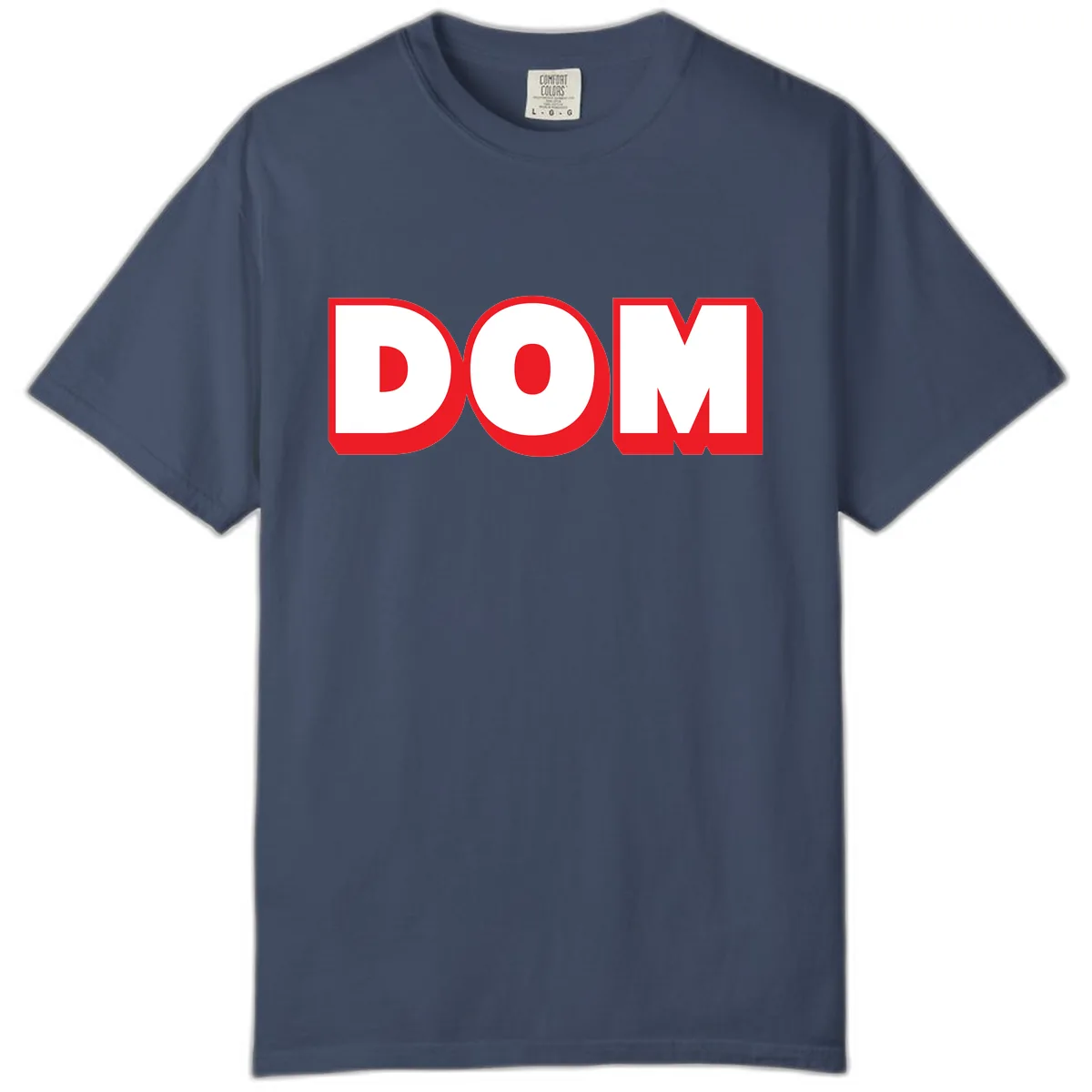 DOM Bold Red Typography Comfort Color in Midnight