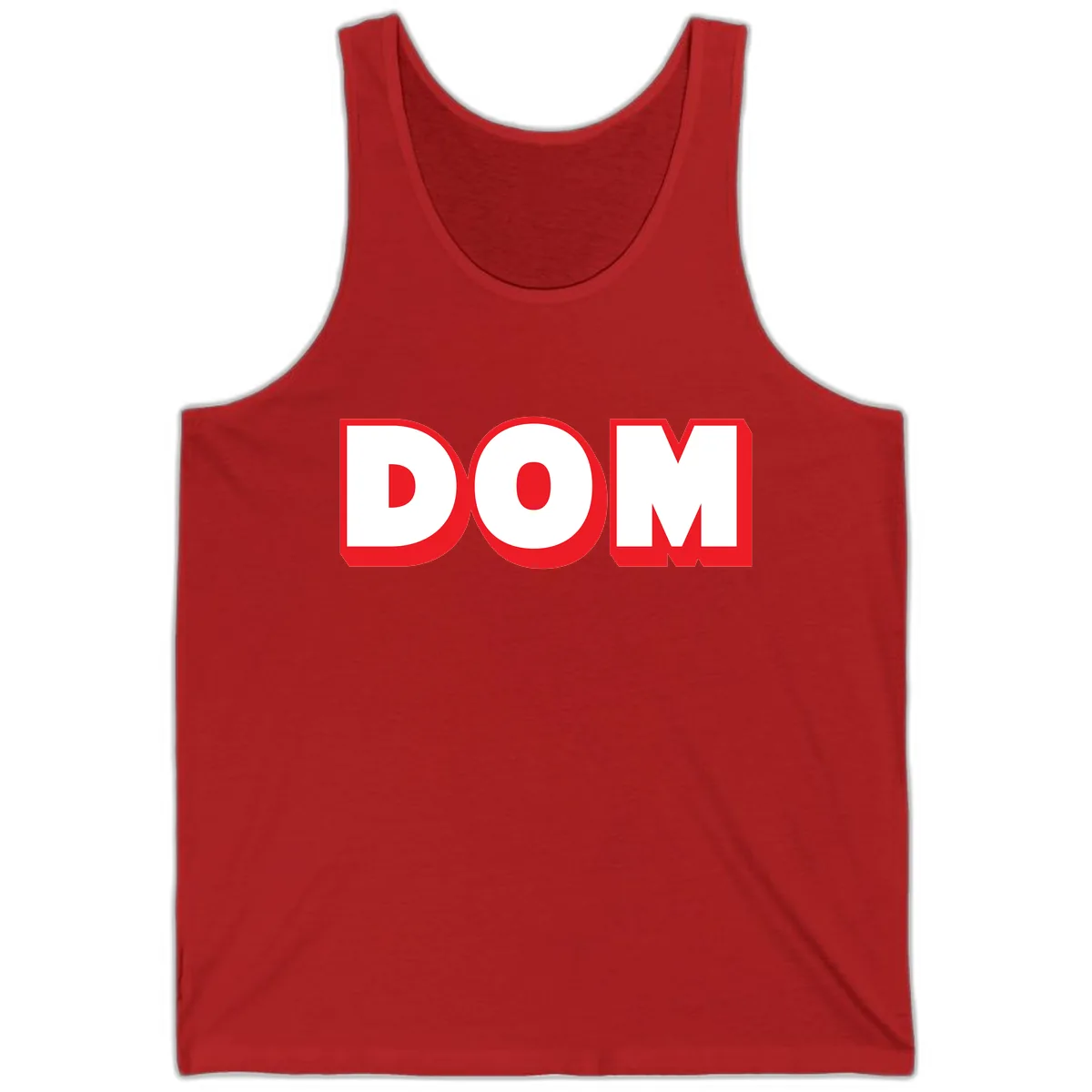 DOM Bold Red Typography Tank in Red