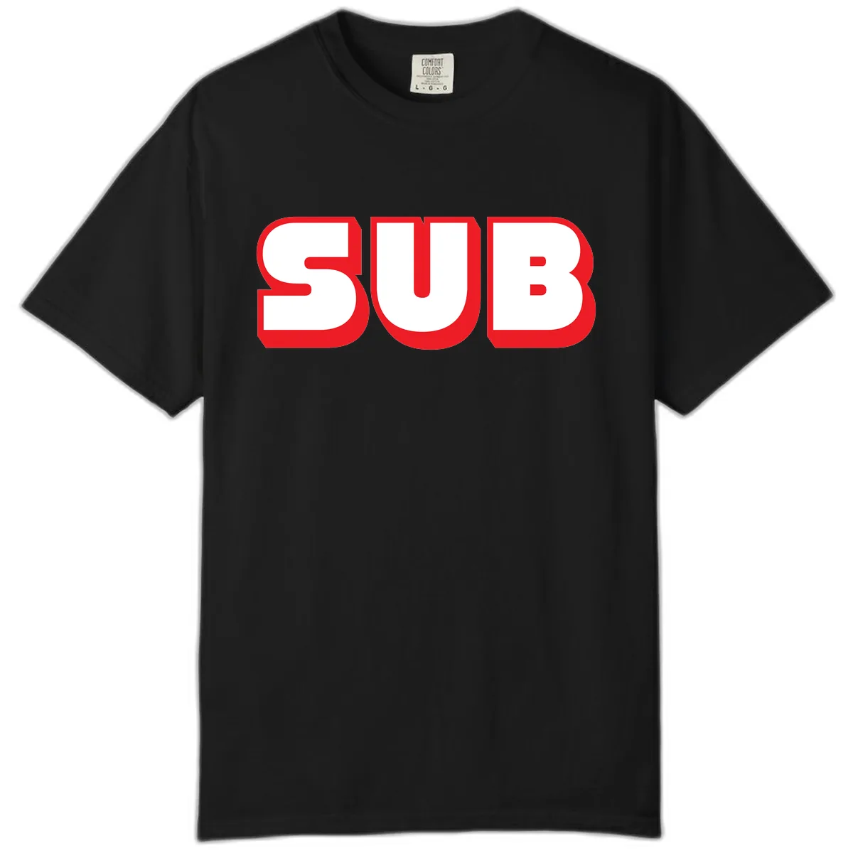 Sub Three Bold Graphic Comfort Color in Black