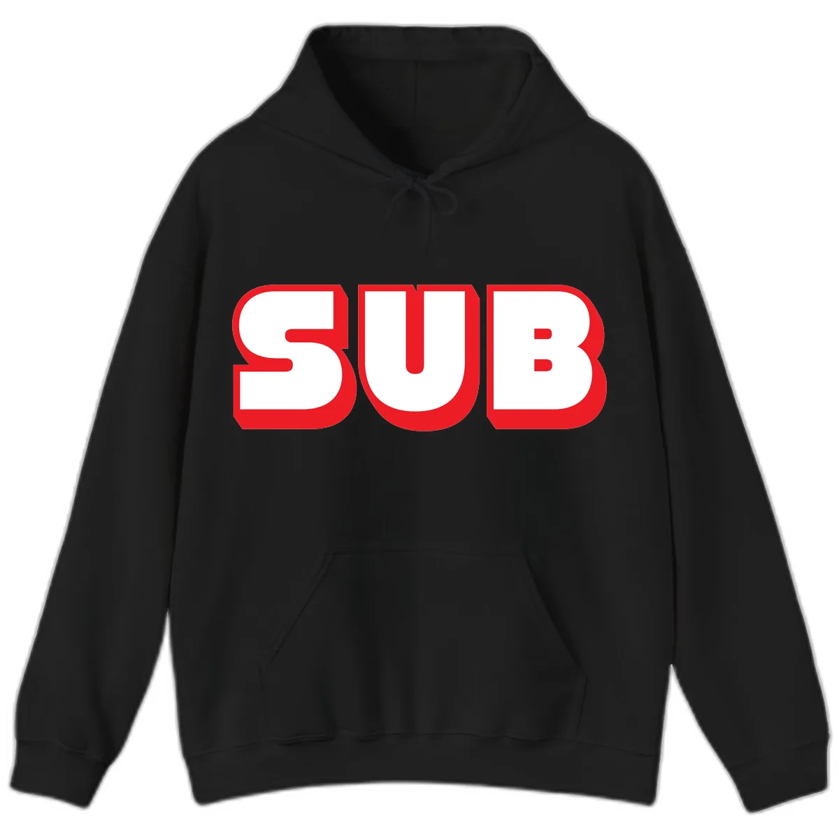 Sub Three Bold Graphic Hoodie in Black