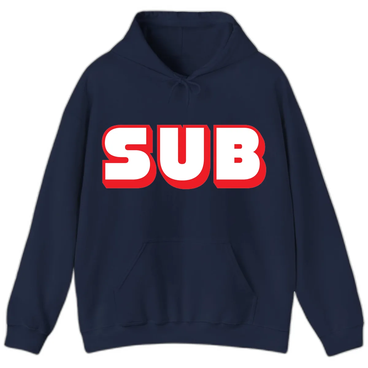 Sub Three Bold Graphic Hoodie in Navy