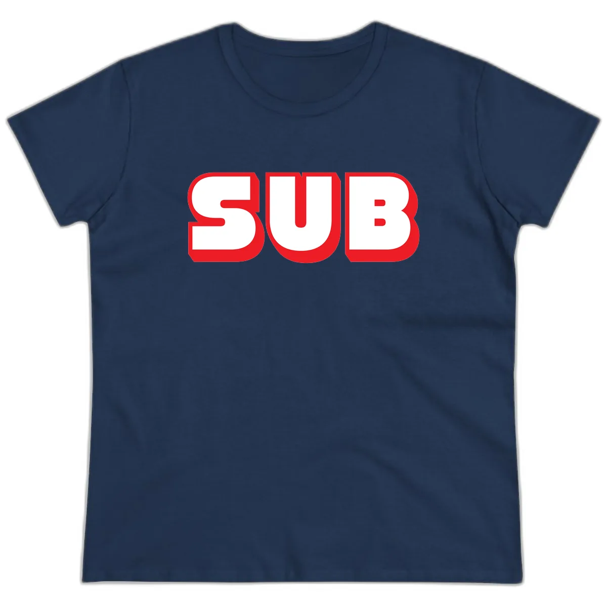 Sub Three Bold Graphic Ladies Tee in Navy