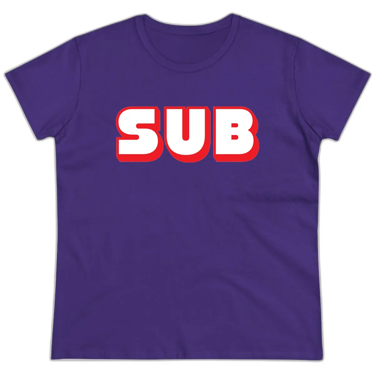 Sub Three Bold Graphic Ladies Tee in Purple