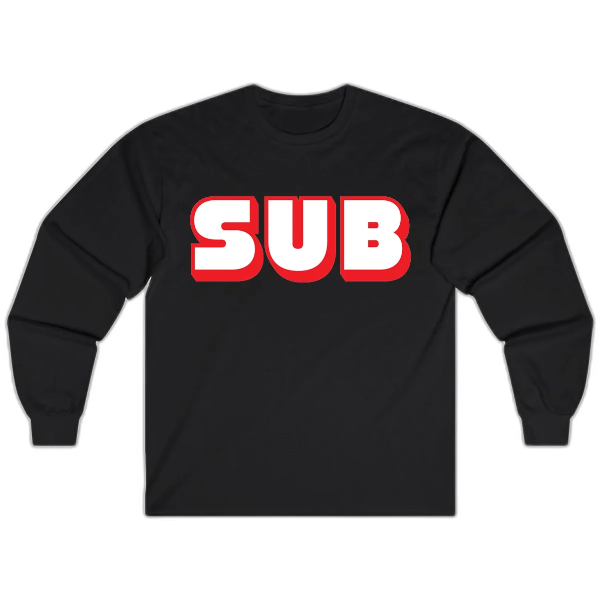 Sub Three Bold Graphic Long Sleeve in Black