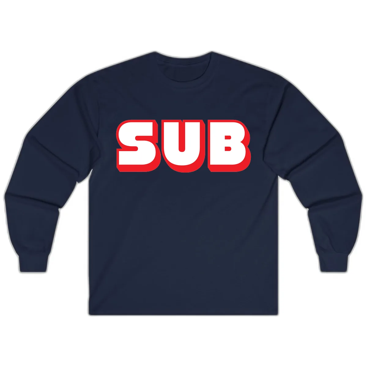 Sub Three Bold Graphic Long Sleeve in Navy
