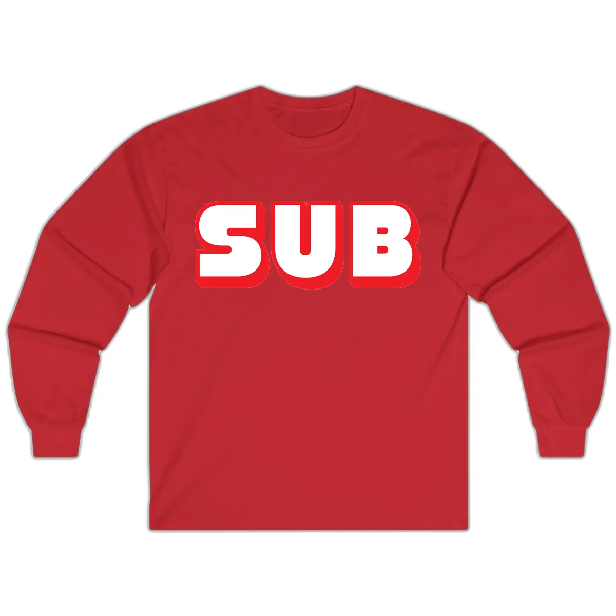 Sub Three Bold Graphic Long Sleeve in Red
