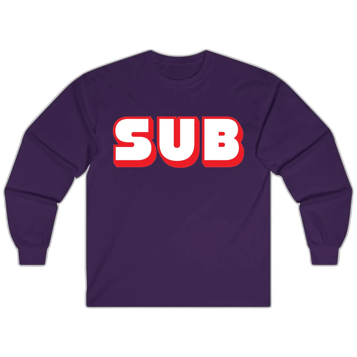 Sub Three Bold Graphic Long Sleeve in Purple