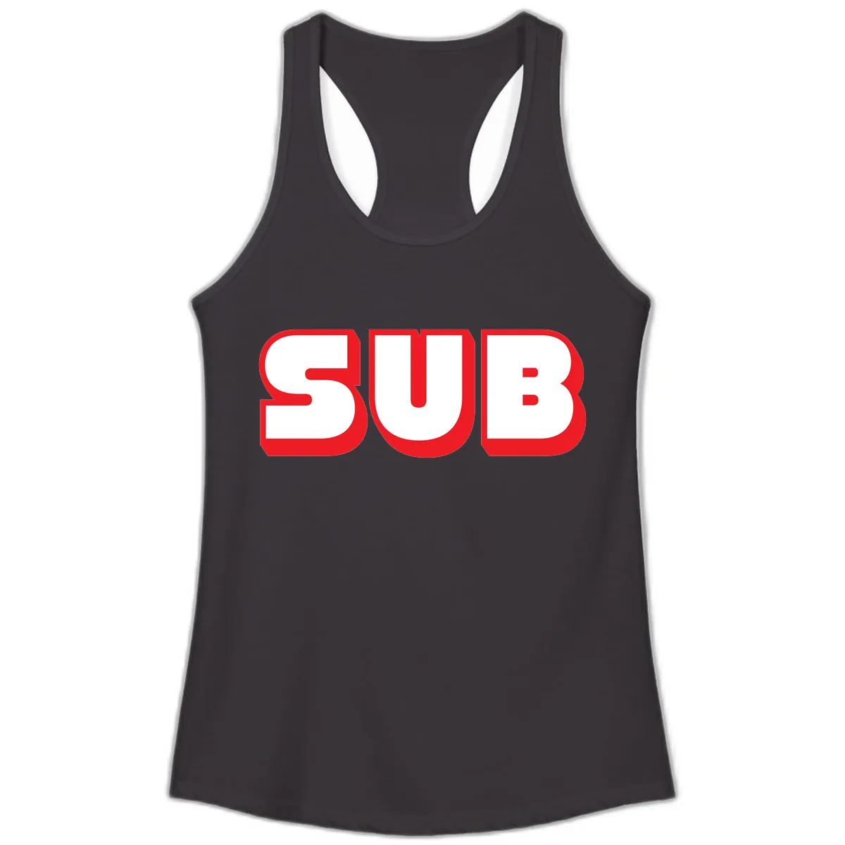 Sub Three Bold Graphic Ladies Tank in Black