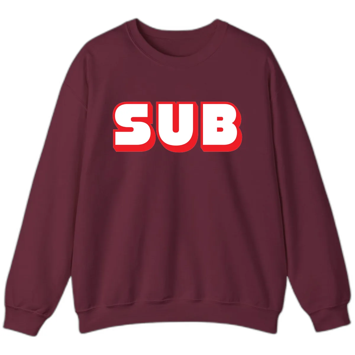 Sub Three Bold Graphic Sweatshirt in Maroon