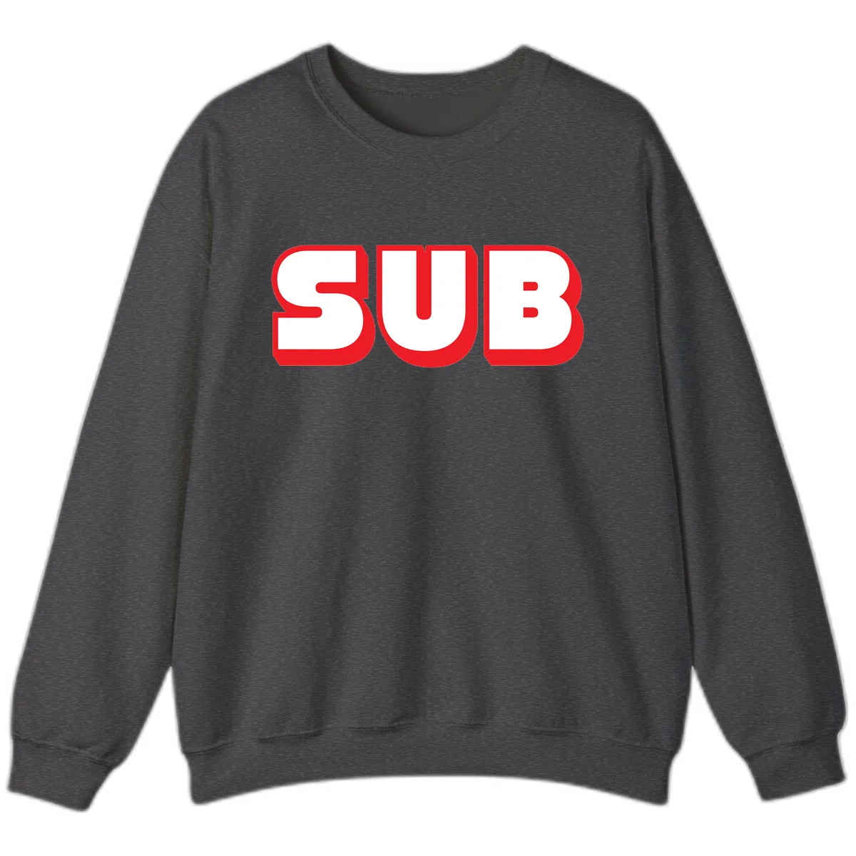 Sub Three Bold Graphic Sweatshirt in Dark Heather