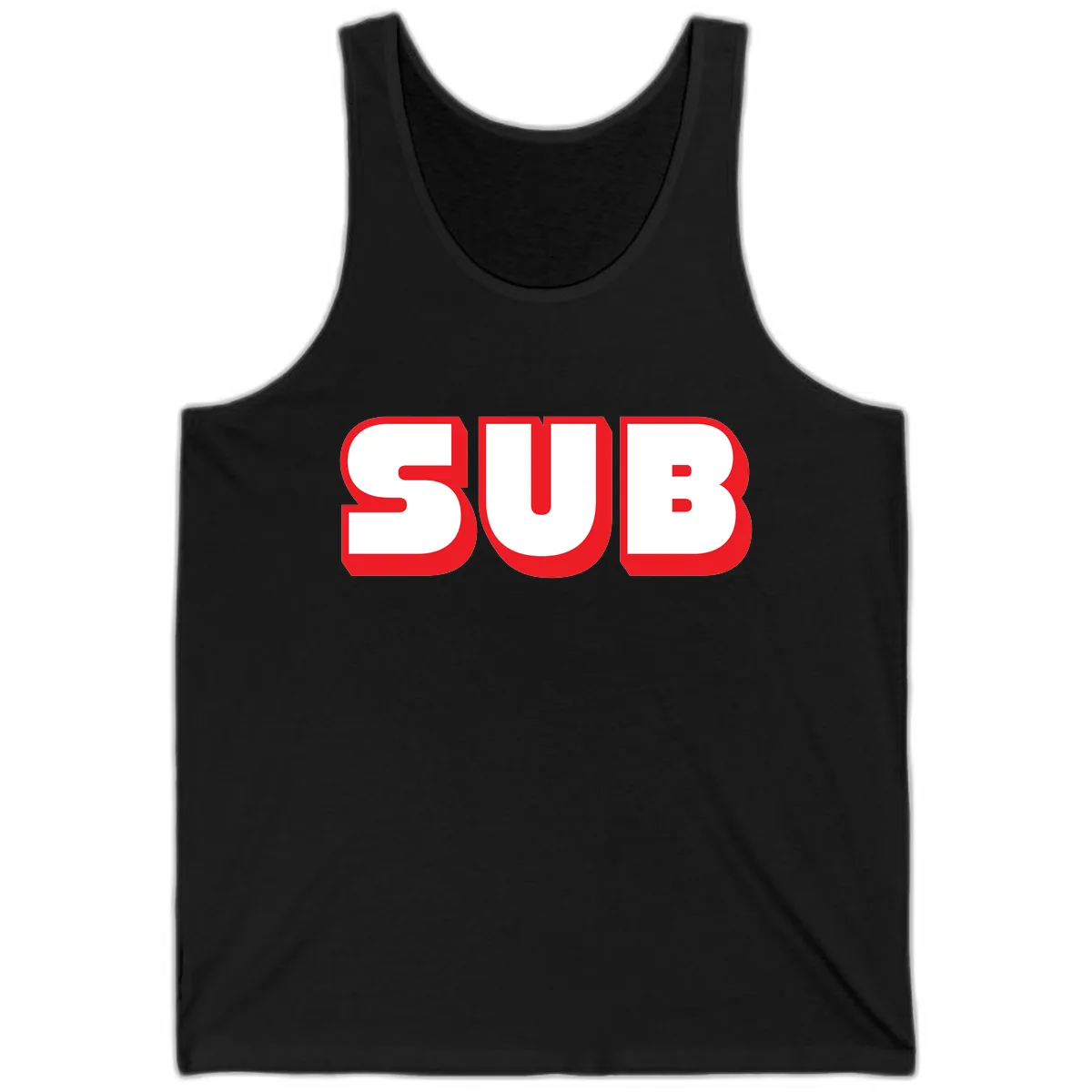 Sub Three Bold Graphic Tank in Black