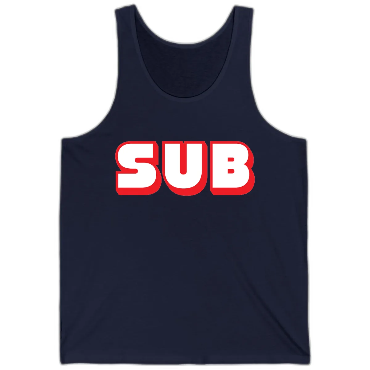 Sub Three Bold Graphic Tank in Navy