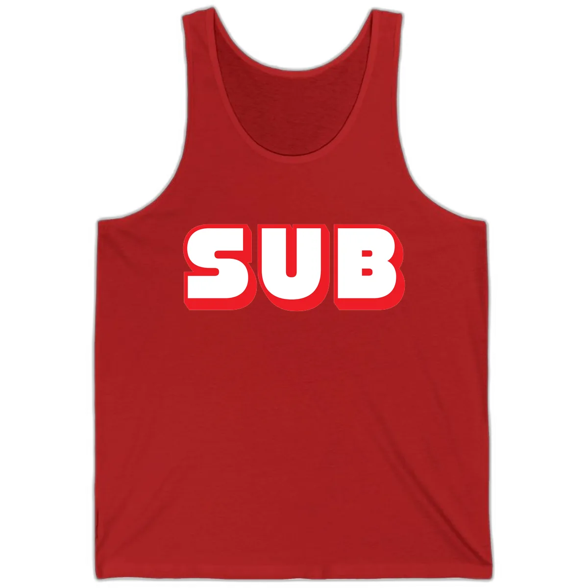 Sub Three Bold Graphic Tank in Red