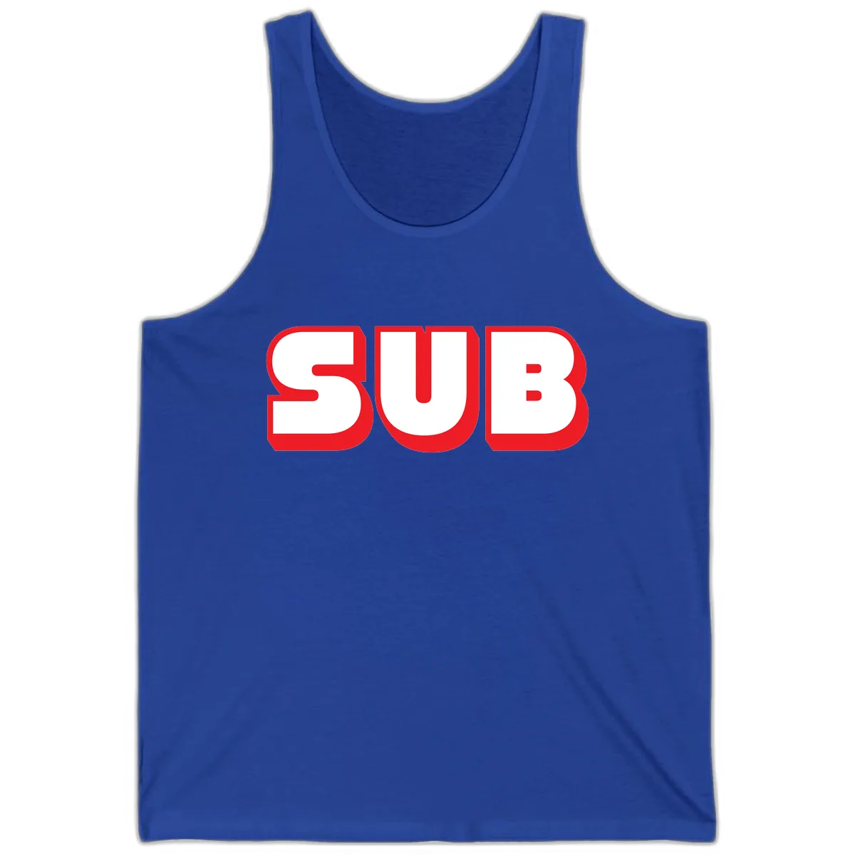 Sub Three Bold Graphic Tank in True Royal