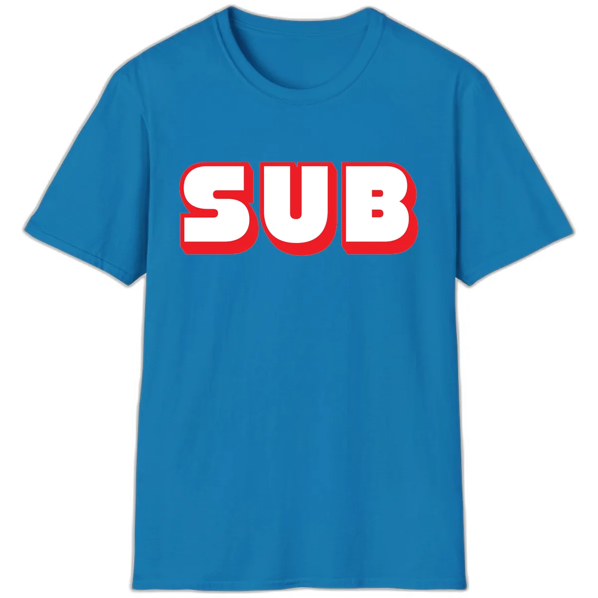 Sub Three Bold Graphic T-Shirt in Sapphire