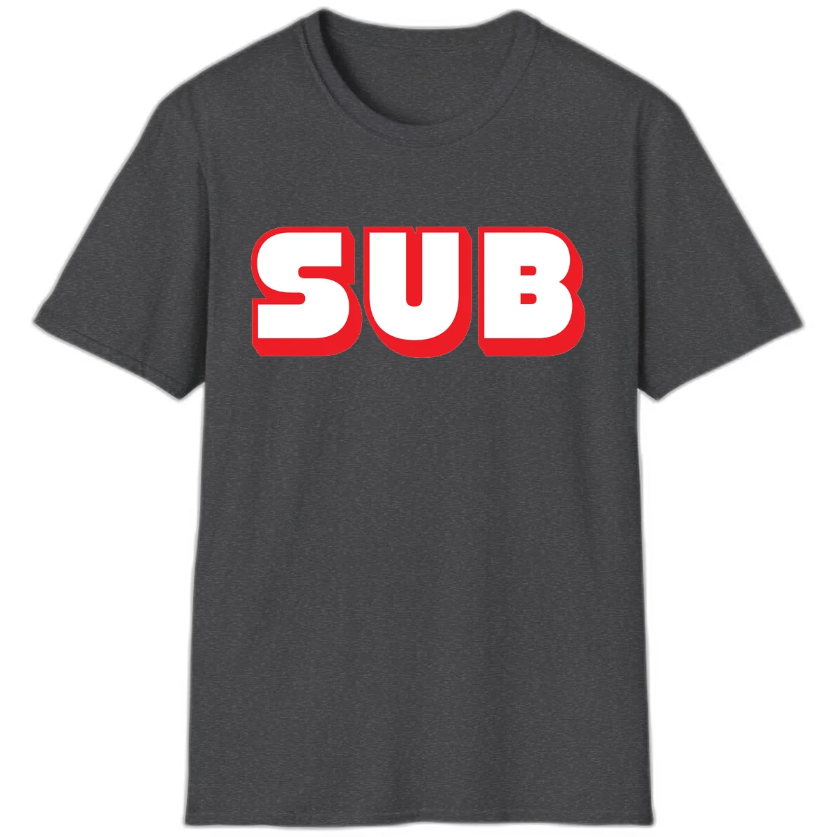 Sub Three Bold Graphic T-Shirt in Dark Heather