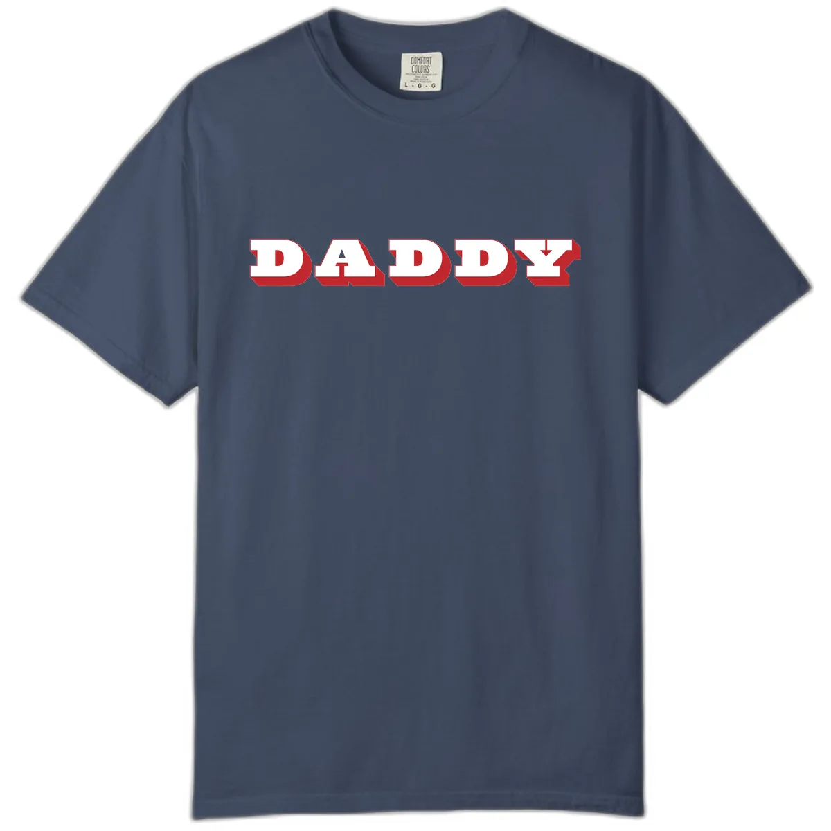 Daddy Bold Red Typography Design Comfort Color in Midnight