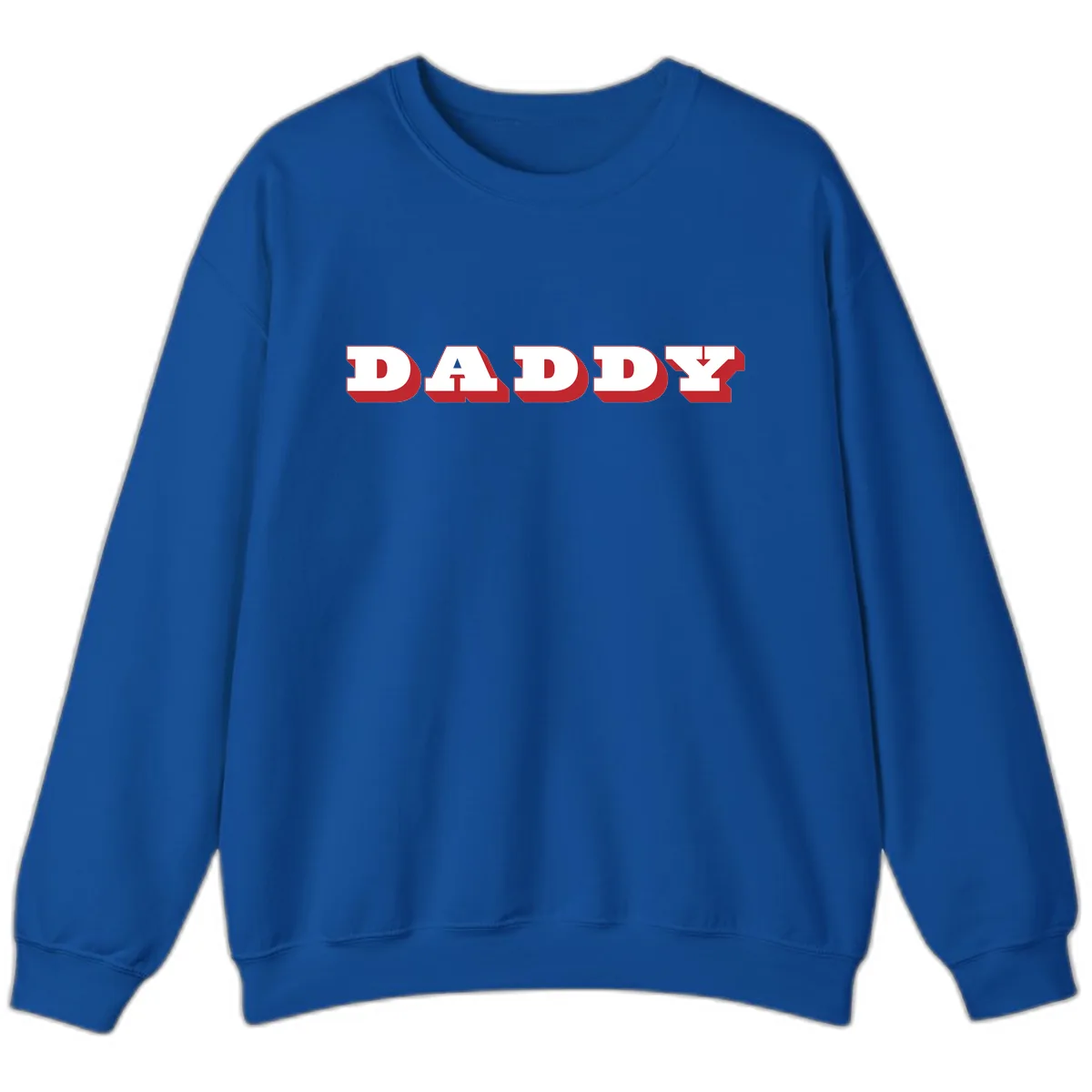 Daddy Bold Red Typography Design Sweatshirt in Royal