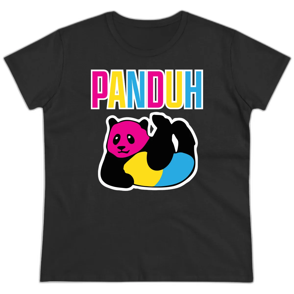 Pandouh Pride Panda Ladies Tee in Black