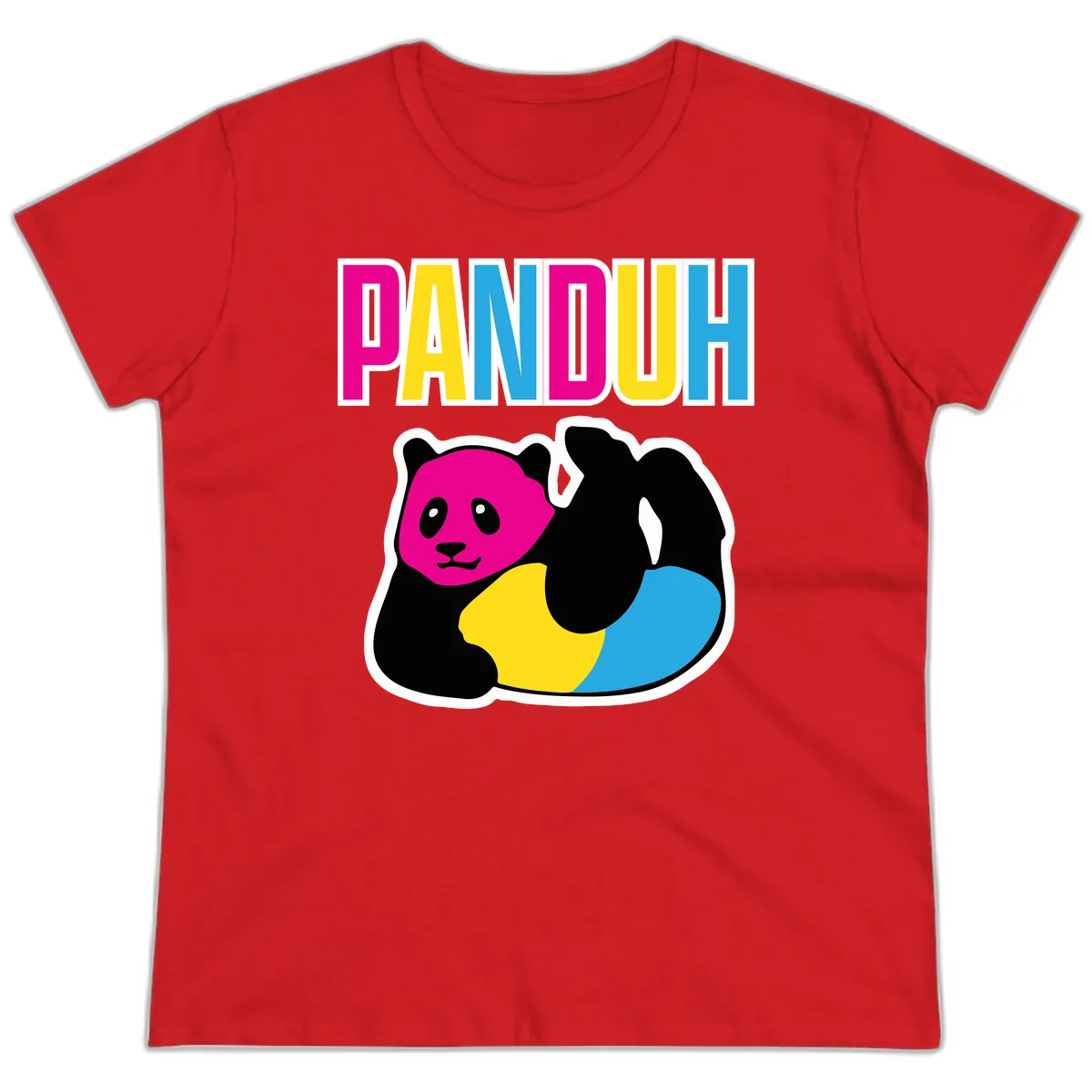 Pandouh Pride Panda Ladies Tee in Red