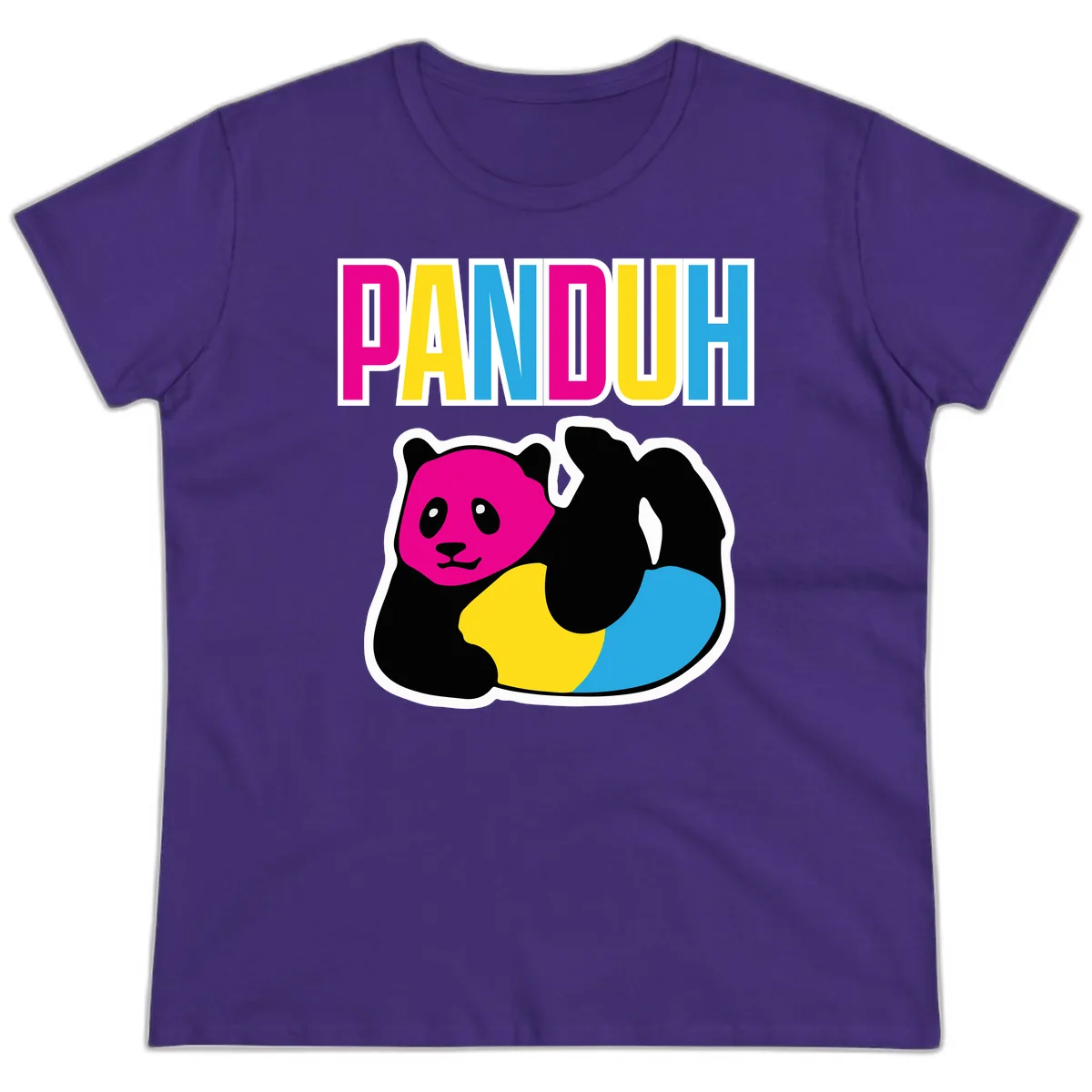 Pandouh Pride Panda Ladies Tee in Purple