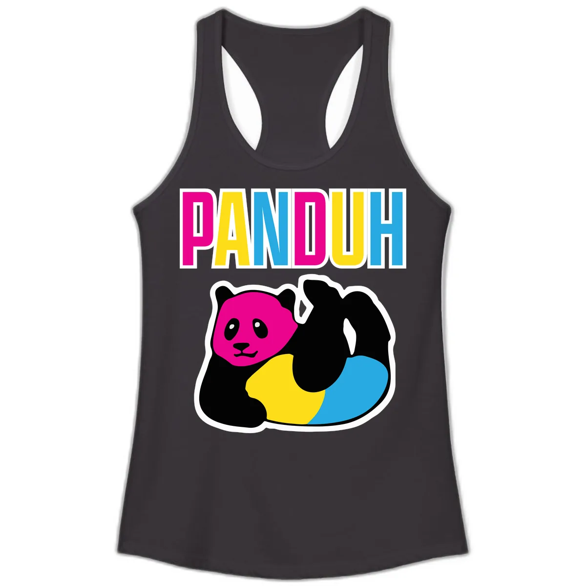 Pandouh Pride Panda Ladies Tank in Black
