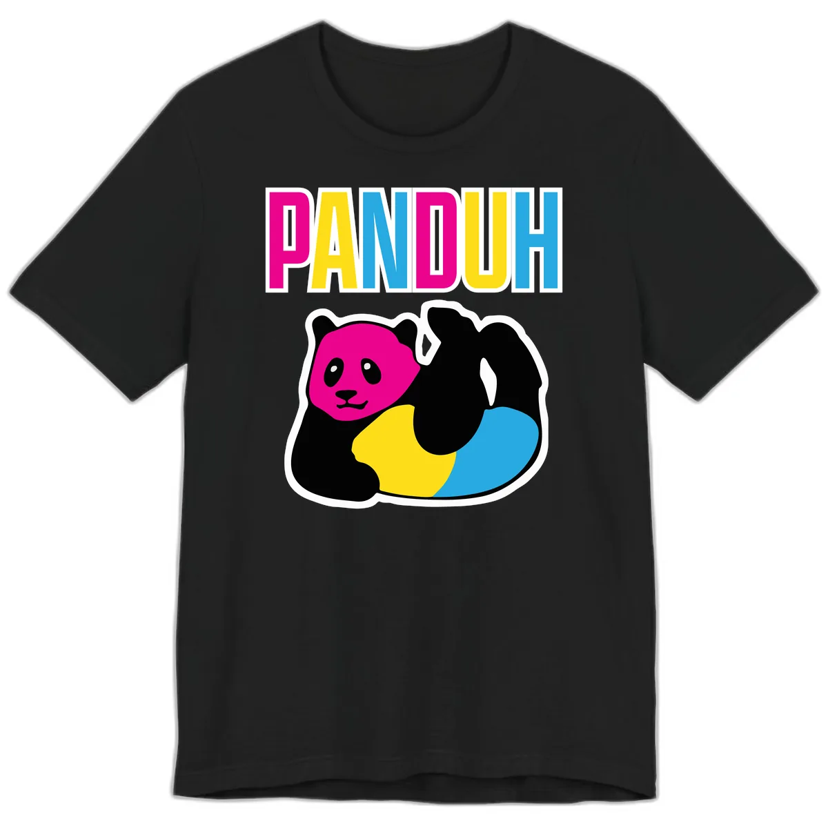 Pandouh Pride Panda Premium T-Shirt in Black