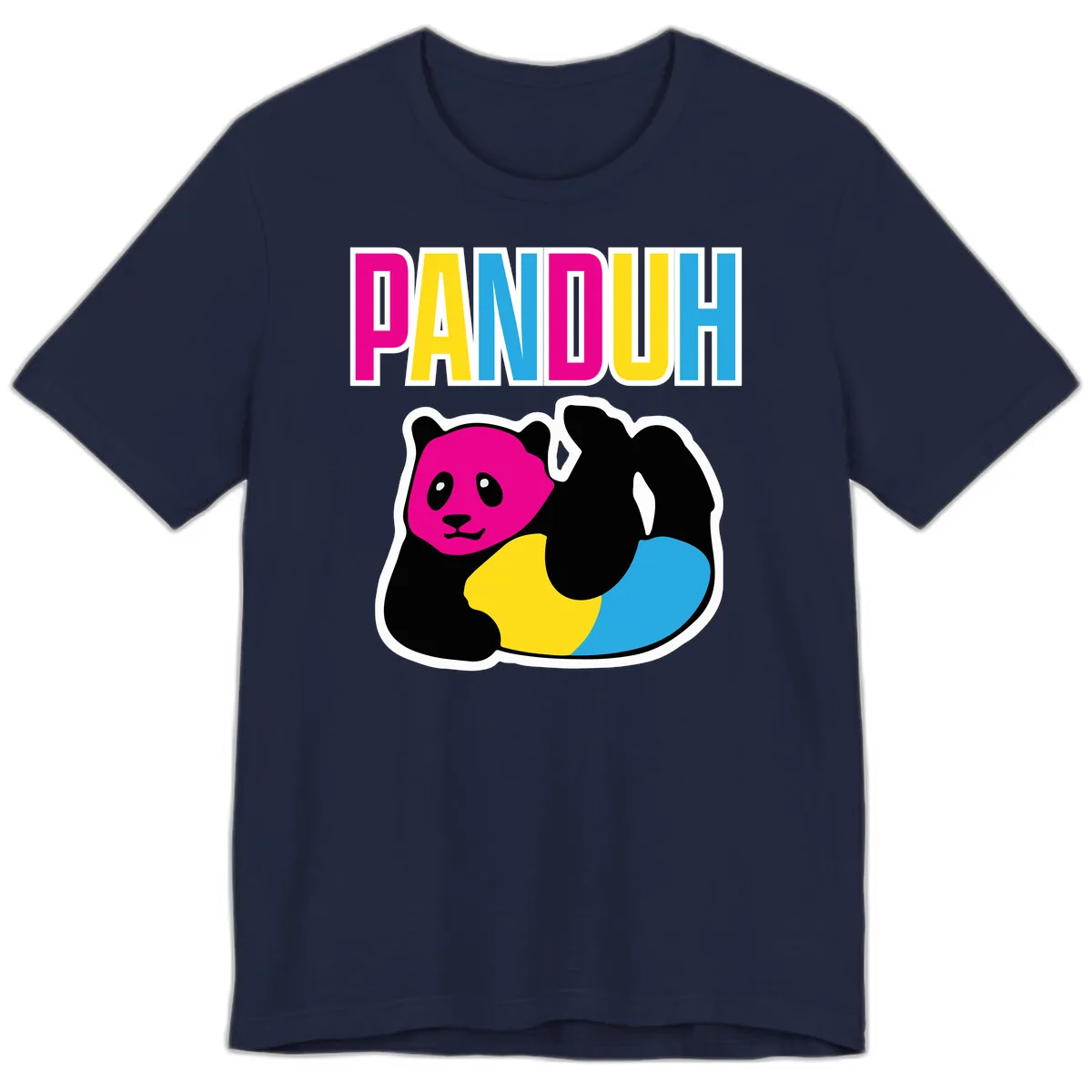 Pandouh Pride Panda Premium T-Shirt in Navy