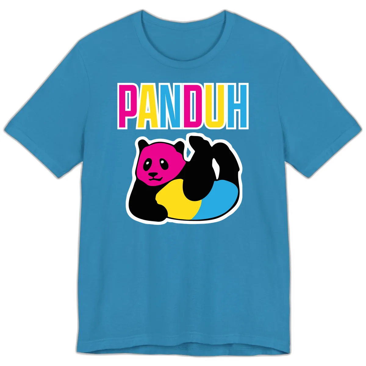 Pandouh Pride Panda Premium T-Shirt in Aqua