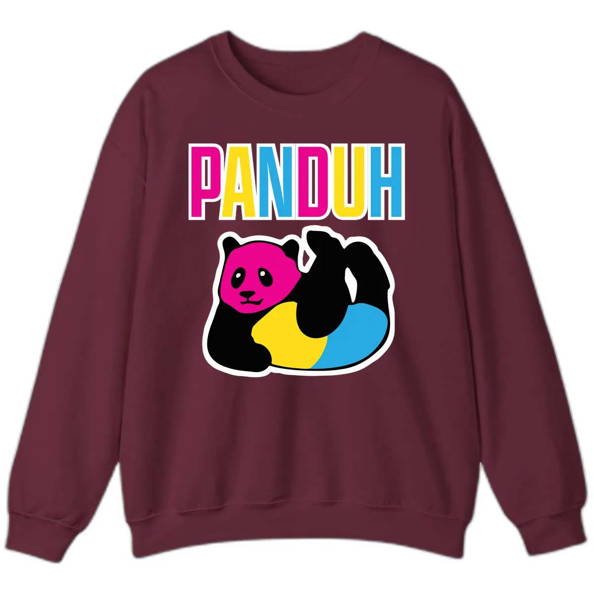 Pandouh Pride Panda Sweatshirt in Maroon
