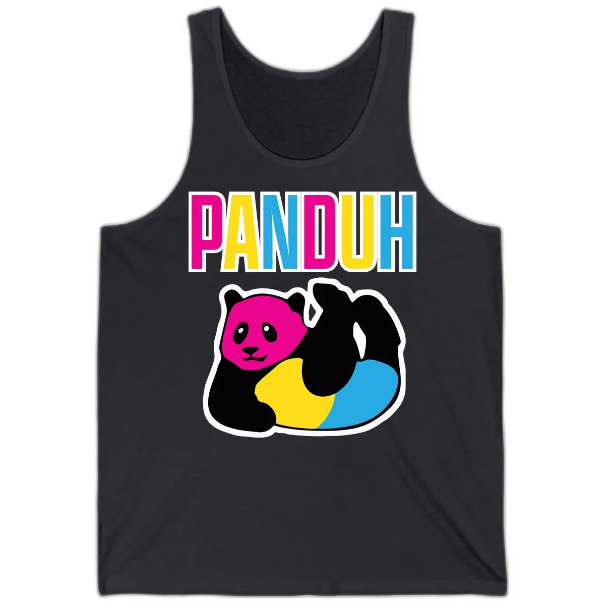 Pandouh Pride Panda Tank in Dark Grey