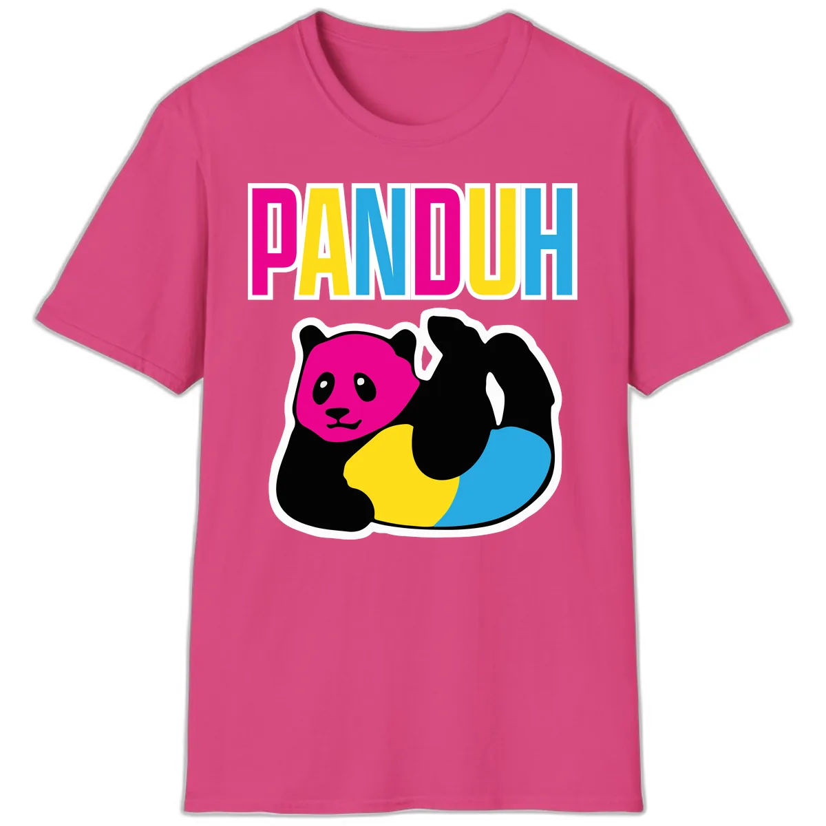 Pandouh Pride Panda T-Shirt in Heliconia