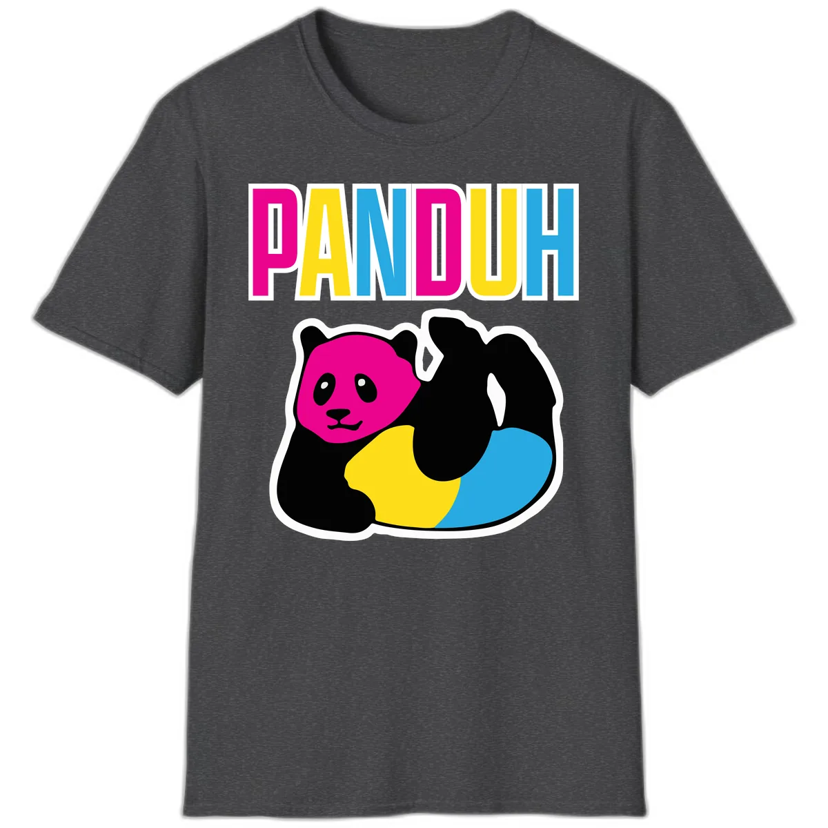 Pandouh Pride Panda T-Shirt in Dark Heather