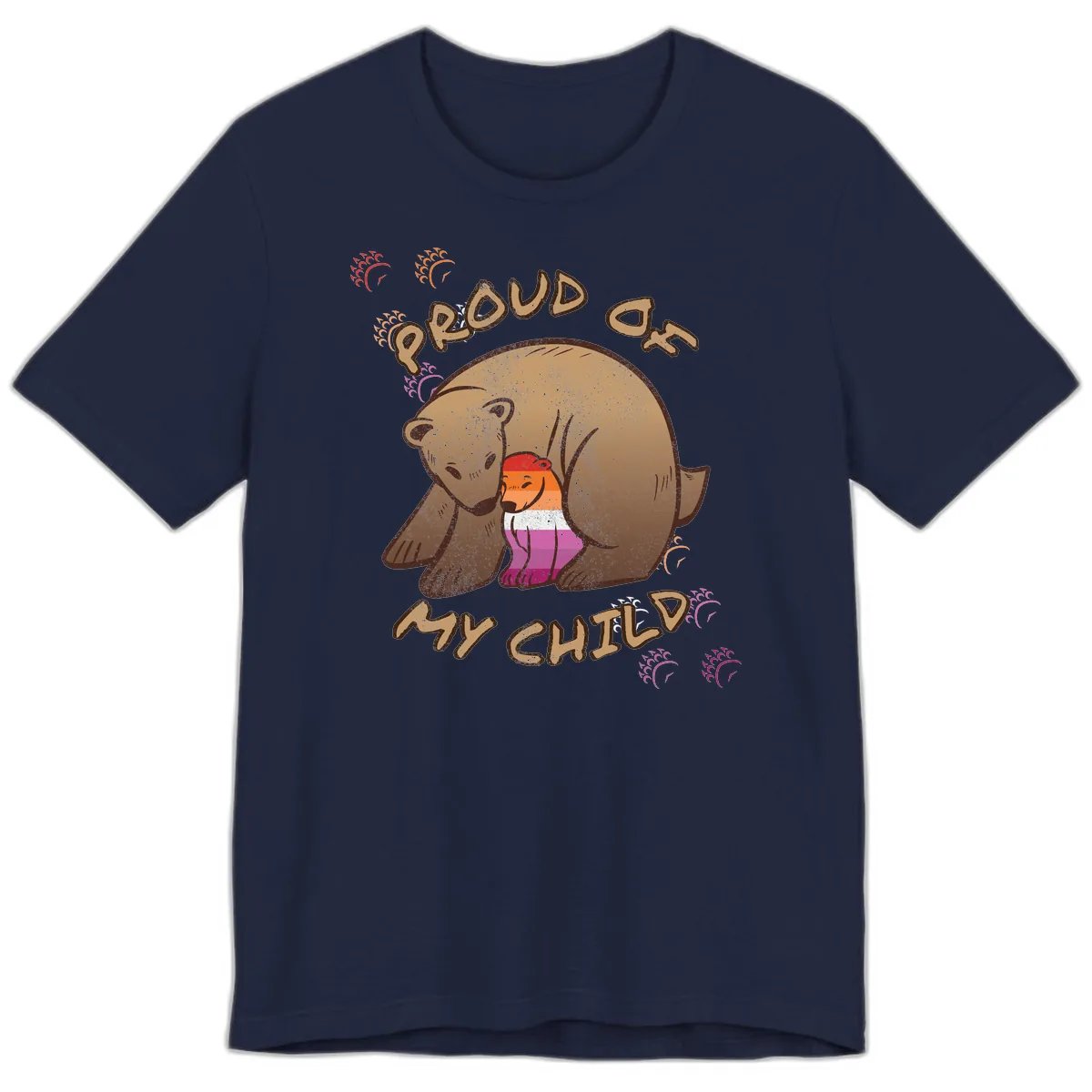 Proud As My Sushi Bear Premium T-Shirt in Navy