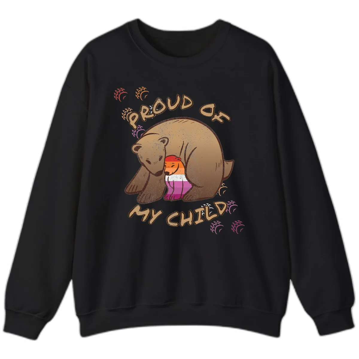 Proud As My Sushi Bear Sweatshirt in Black