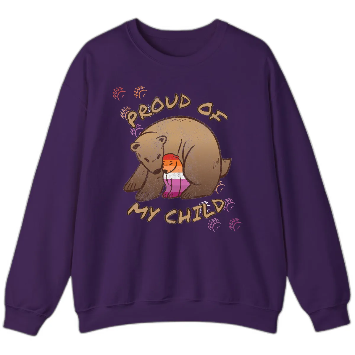 Proud As My Sushi Bear Sweatshirt in Purple