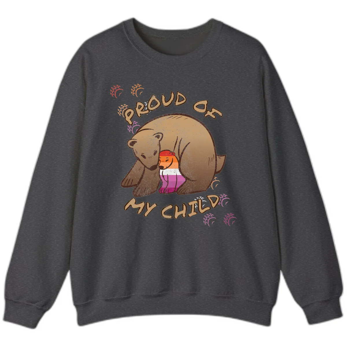 Proud As My Sushi Bear Sweatshirt in Dark Heather